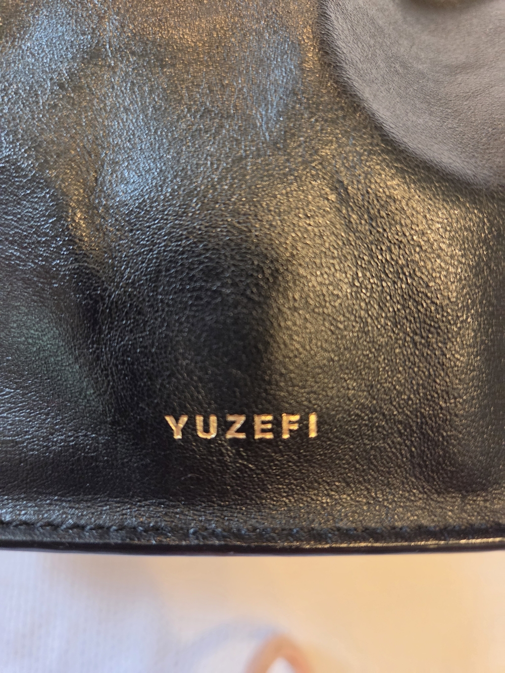 Yuzefi Black Leather Gathered Top Handle Bag - Picture 4 of 13